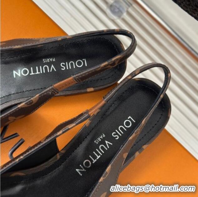 Grade Quality Louis Vuitton Met Slingback Ballerinas Flat in Monogram Canvas 0226123