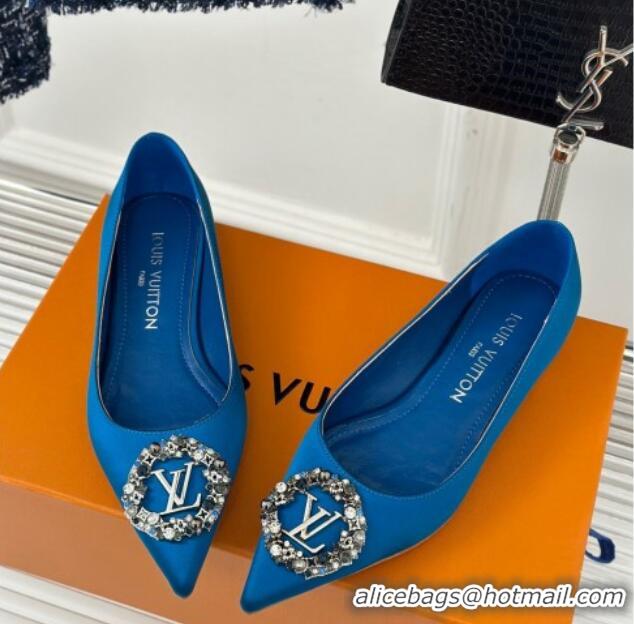 Grade Quality Louis Vuitton Met Ballerinas Flat 1.5cm in Satin Blu 0226126