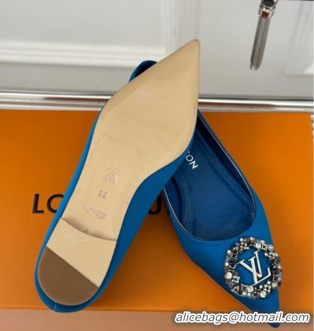 Grade Quality Louis Vuitton Met Ballerinas Flat 1.5cm in Satin Blu 0226126