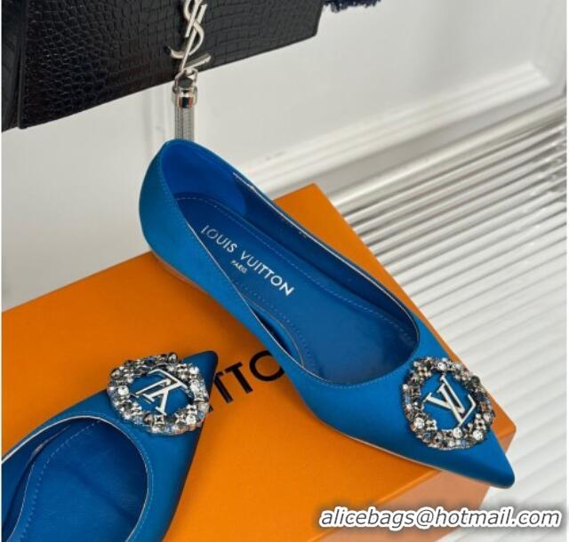 Grade Quality Louis Vuitton Met Ballerinas Flat 1.5cm in Satin Blu 0226126