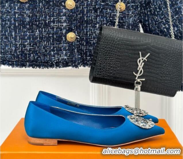 Grade Quality Louis Vuitton Met Ballerinas Flat 1.5cm in Satin Blu 0226126