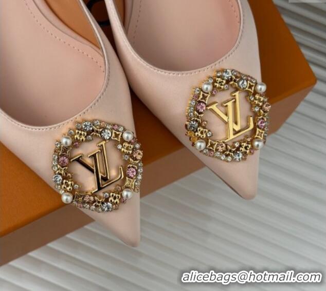 Pretty Style Louis Vuitton Met Ballerinas Flat 1.5cm in Satin Nude 226130