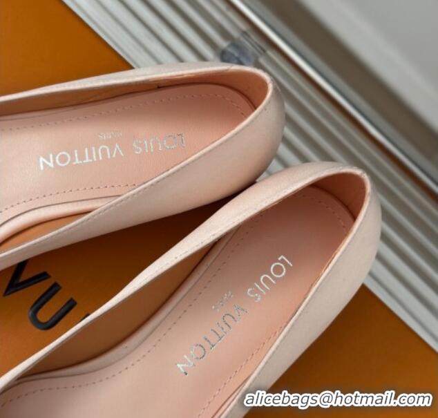 Pretty Style Louis Vuitton Met Ballerinas Flat 1.5cm in Satin Nude 226130