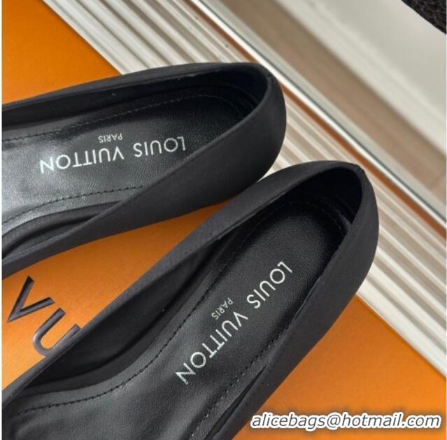 Popular Style Louis Vuitton Met Ballerinas Flat 1.5cm in Satin Black 0226131