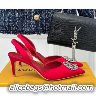 Best Product Louis Vuitton Met Slignback Pumps 7cm in Satin Red 226132