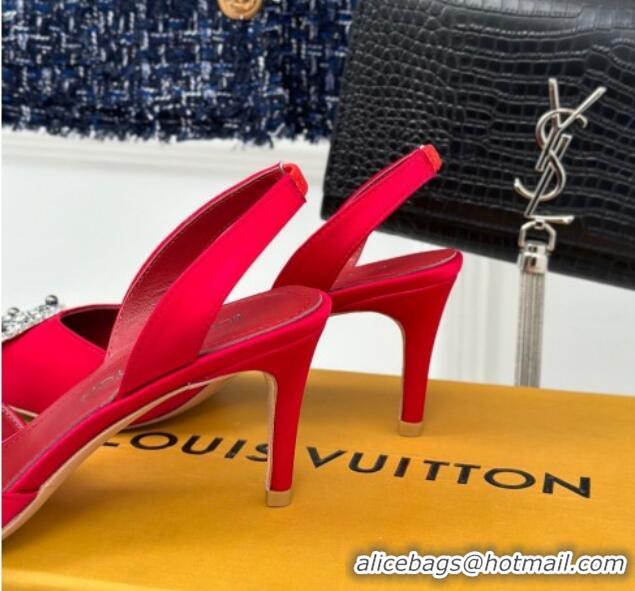 Best Product Louis Vuitton Met Slignback Pumps 7cm in Satin Red 226132