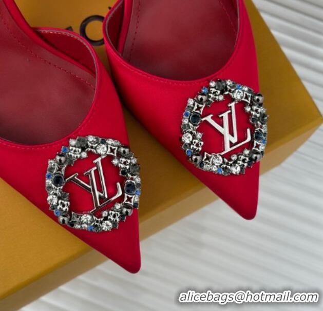 Best Product Louis Vuitton Met Slignback Pumps 7cm in Satin Red 226132