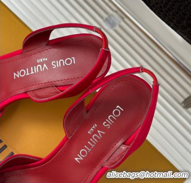 Best Product Louis Vuitton Met Slignback Pumps 7cm in Satin Red 226132