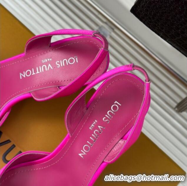 Unique Style Louis Vuitton Met Slignback Pumps 7cm in Satin Dark Pink 0226134