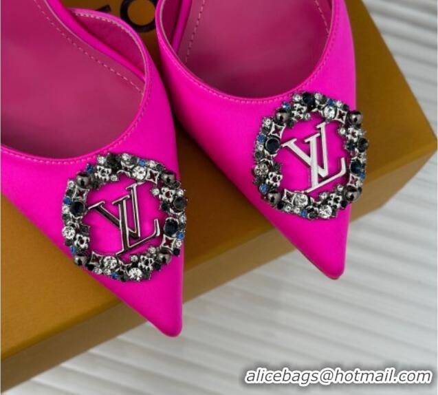 Unique Style Louis Vuitton Met Slignback Pumps 7cm in Satin Dark Pink 0226134