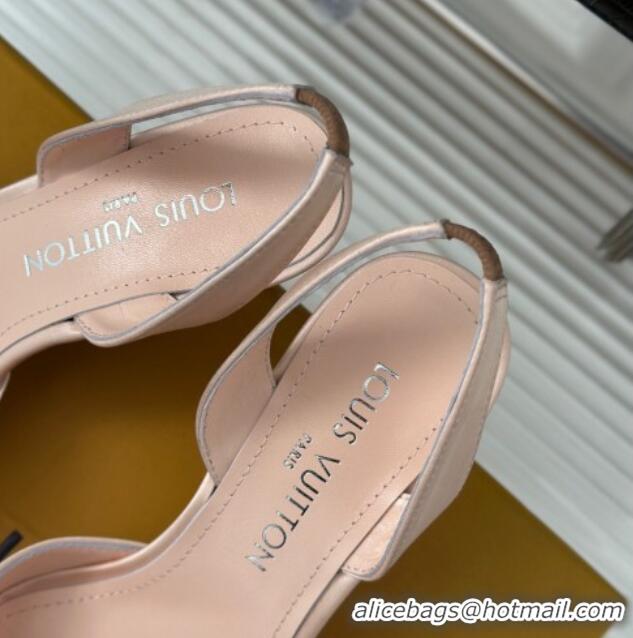 Most Popular Louis Vuitton Met Slignback Pumps 7cm in Satin Light Pink 0226136