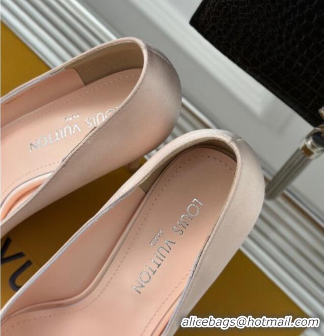 Best Grade Louis Vuitton Met Pumps 7cm/9cm in Satin Nude Pink 226133