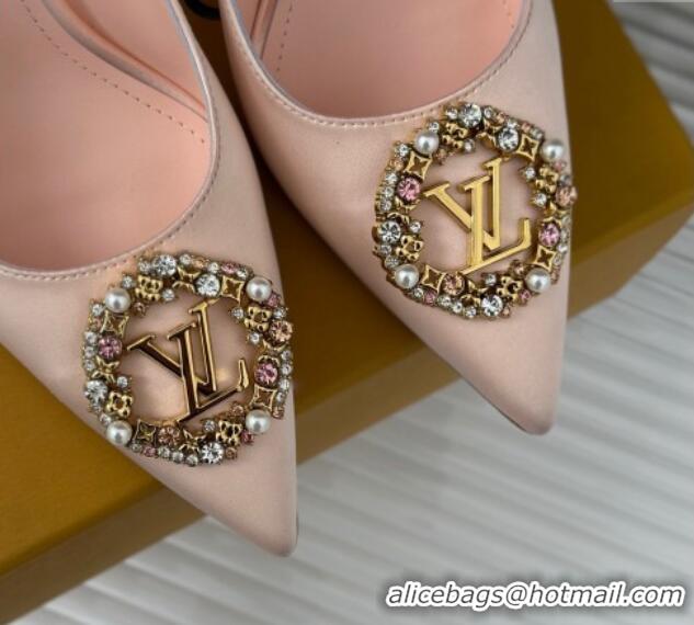 Best Grade Louis Vuitton Met Pumps 7cm/9cm in Satin Nude Pink 226133