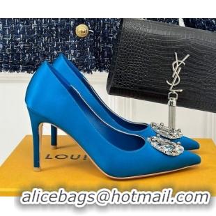 Top Design Louis Vuitton Met Pumps 7cm in Satin Blue 226138