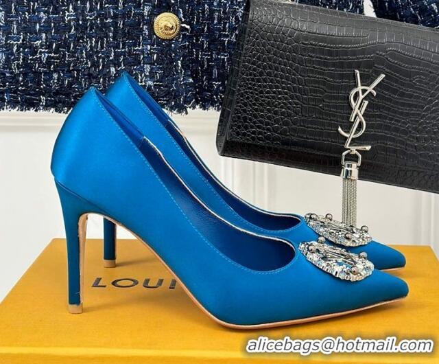 Top Design Louis Vuitton Met Pumps 7cm in Satin Blue 226138