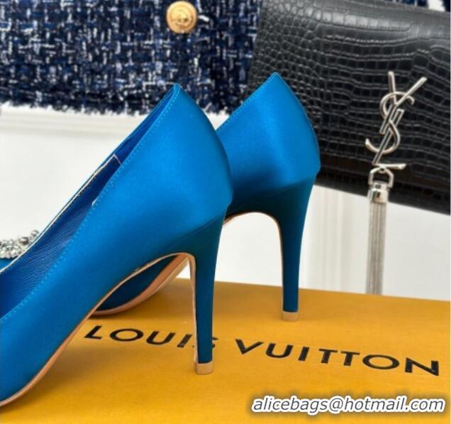 Top Design Louis Vuitton Met Pumps 7cm in Satin Blue 226138