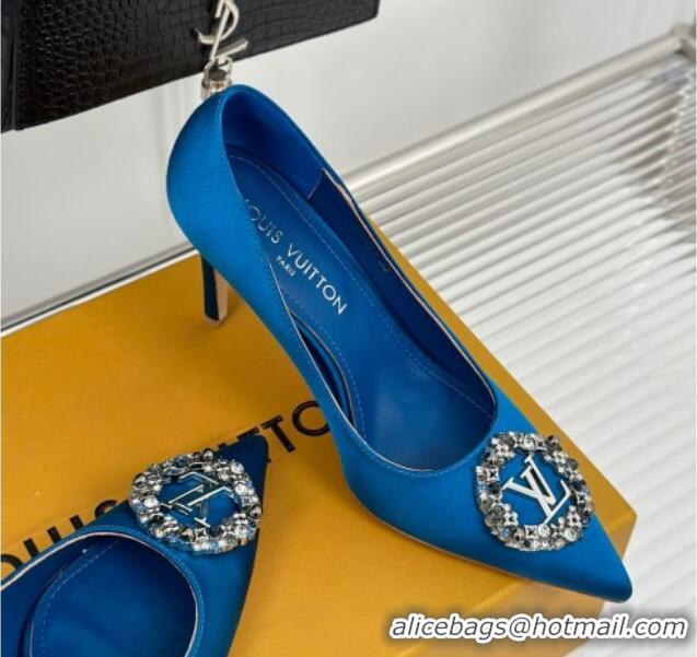 Top Design Louis Vuitton Met Pumps 7cm in Satin Blue 226138