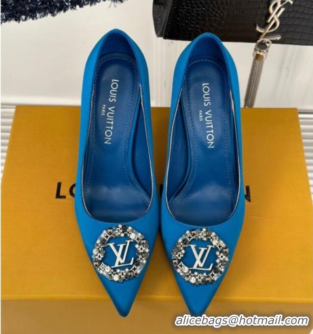 Top Design Louis Vuitton Met Pumps 7cm in Satin Blue 226138