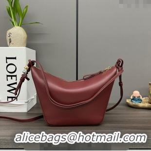 Promotional Loewe Mini Hammock Hobo bag in Classic Calfskin 262315 Burgundy 2023