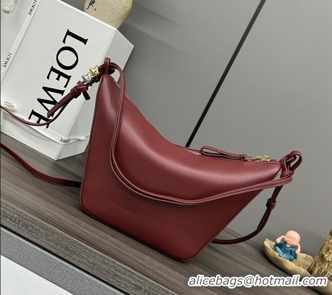 Promotional Loewe Mini Hammock Hobo bag in Classic Calfskin 262315 Burgundy 2023