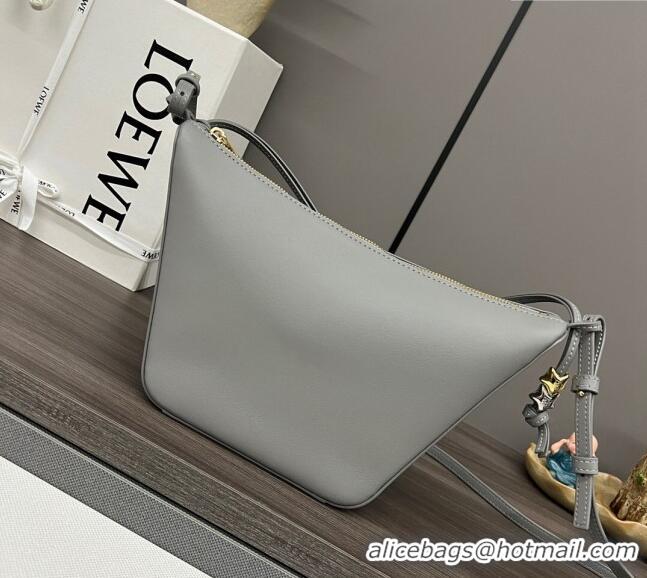 Buy Discount Loewe Mini Hammock Hobo bag in Classic Calfskin 262315 Light Grey 2023