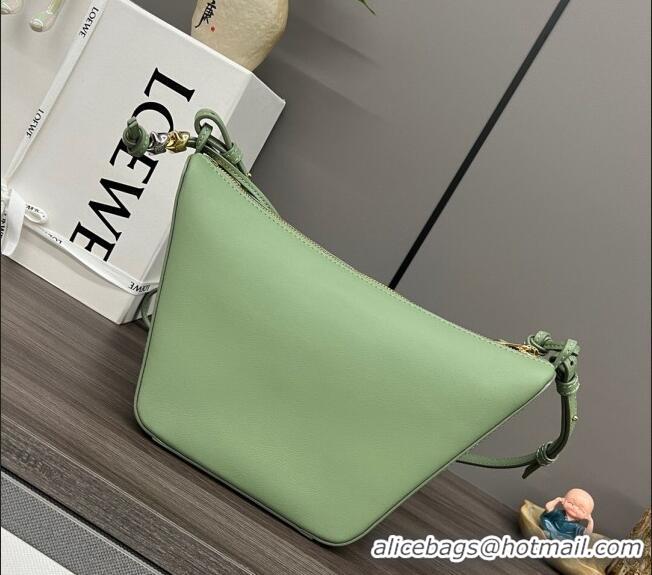 New Design Loewe Mini Hammock Hobo bag in Classic Calfskin 262315 Light Green 2023