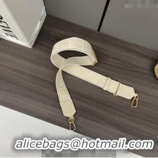 Famous Brand Loewe Anagram strap in jacquard and calfskin 651935 White 2023