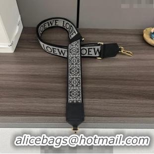 Grade Design Loewe Anagram strap in jacquard and calfskin 651935 Black/Gold 2023