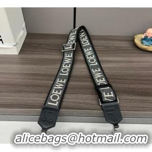 Promotional Loewe Anagram strap in jacquard and calfskin 651935 Black/Silver 2023