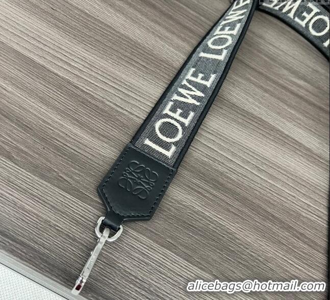 Promotional Loewe Anagram strap in jacquard and calfskin 651935 Black/Silver 2023