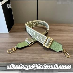 Promotional Loewe Anagram strap in jacquard and calfskin 651935 Avocado Green 2023