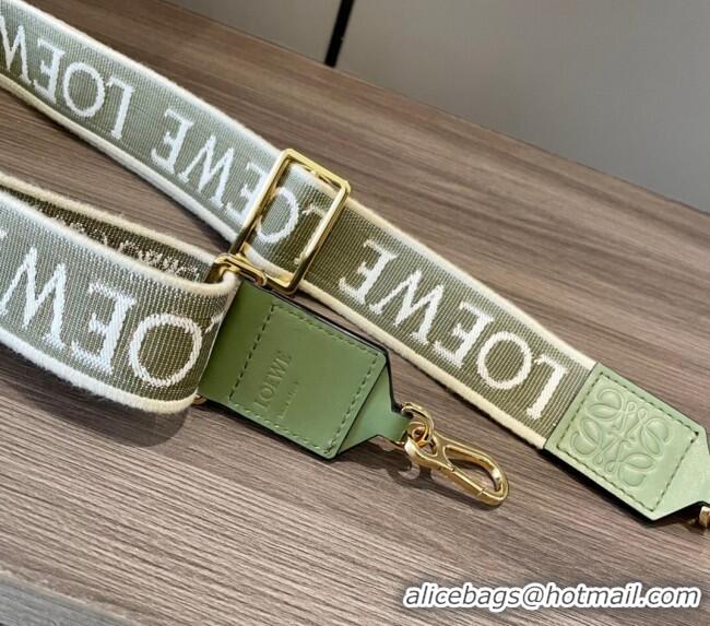 Promotional Loewe Anagram strap in jacquard and calfskin 651935 Avocado Green 2023