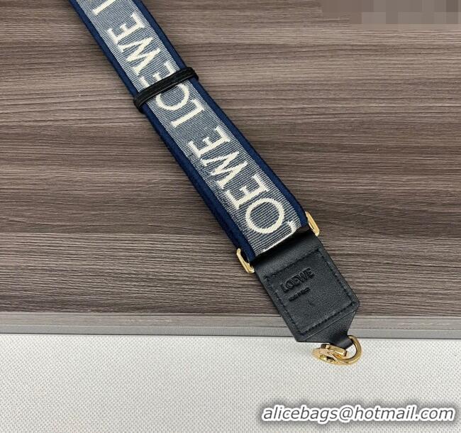 Well Crafted Loewe Anagram strap in jacquard and calfskin 651935 Navy Blue 2023