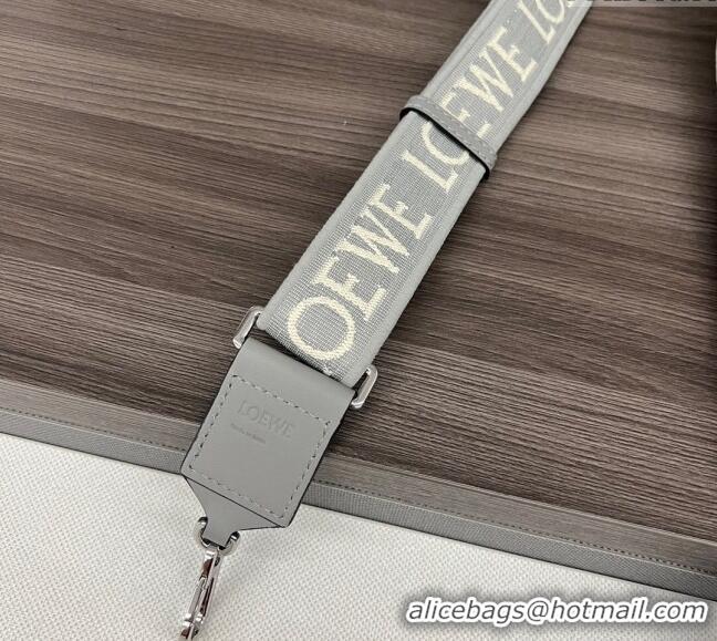 Top Quality Loewe Anagram strap in jacquard and calfskin 651935 Pearly Grey 2023