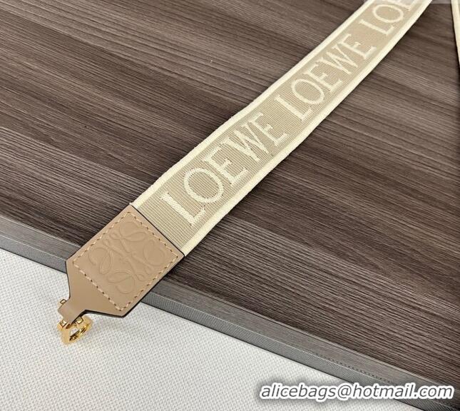 Low Cost Loewe Anagram strap in jacquard and calfskin 651935 Apricot 2023