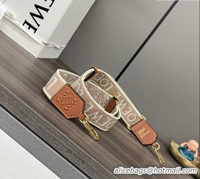 Buy Discount Loewe Anagram strap in jacquard and calfskin 651935 Brown 2023