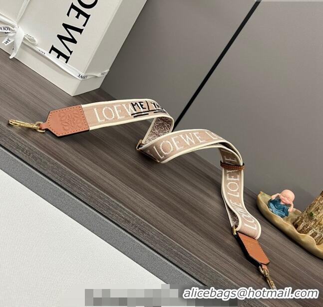 Buy Discount Loewe Anagram strap in jacquard and calfskin 651935 Brown 2023