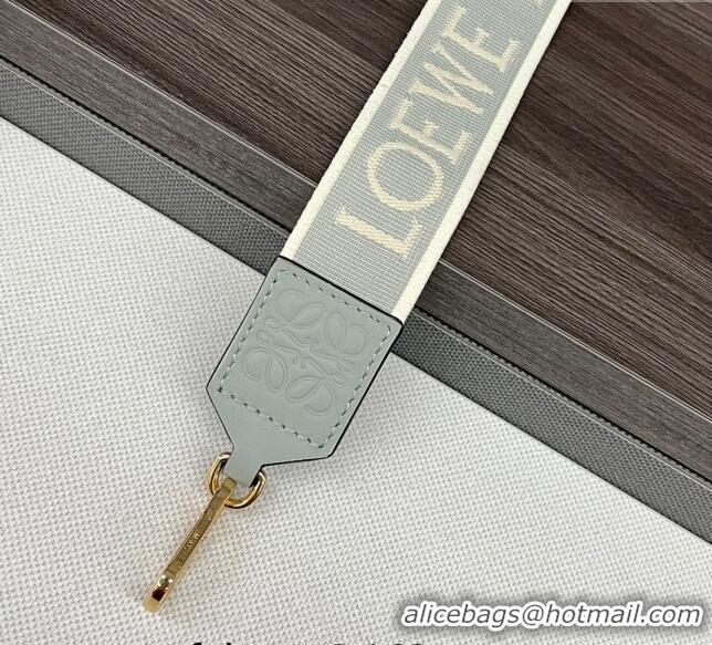 Unique Grade Loewe Anagram strap in jacquard and calfskin 651935 Powder Grey 2023