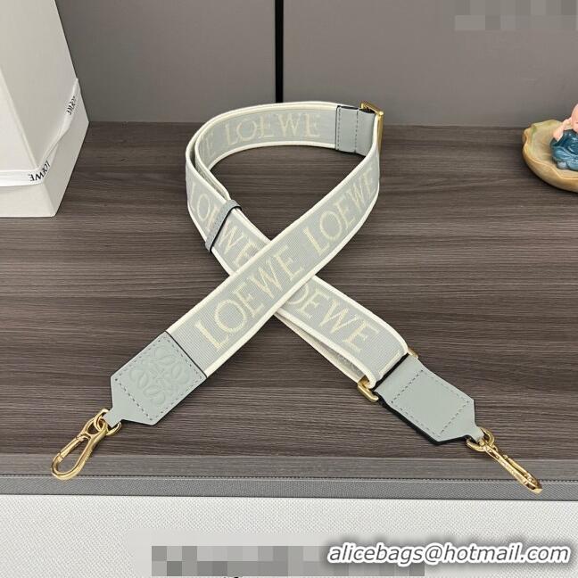 Unique Grade Loewe Anagram strap in jacquard and calfskin 651935 Powder Grey 2023