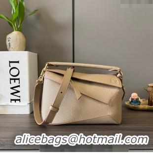 Reasonable Price Loewe Small Puzzle Edge bag in Grained Calfskin 062324 Beige 2023