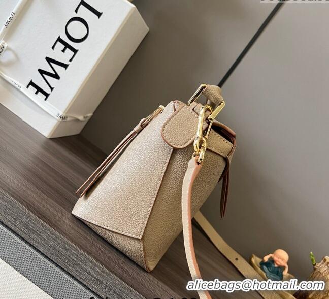 Reasonable Price Loewe Small Puzzle Edge bag in Grained Calfskin 062324 Beige 2023