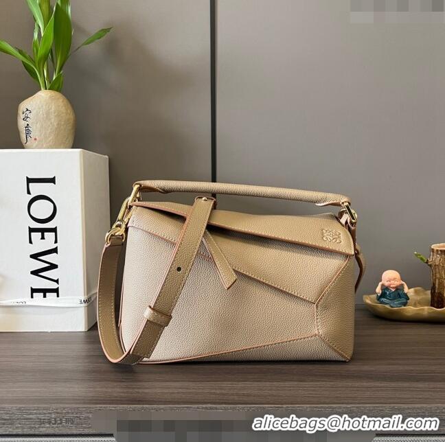 Reasonable Price Loewe Small Puzzle Edge bag in Grained Calfskin 062324 Beige 2023