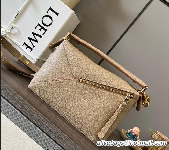 Reasonable Price Loewe Small Puzzle Edge bag in Grained Calfskin 062324 Beige 2023