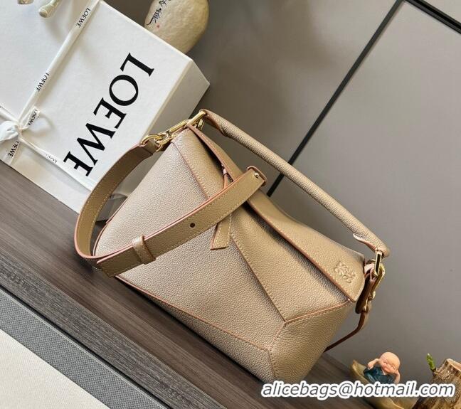 Reasonable Price Loewe Small Puzzle Edge bag in Grained Calfskin 062324 Beige 2023