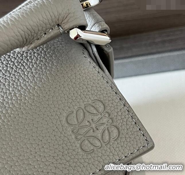 Traditional Specials Loewe Small Puzzle Edge bag in Grained Calfskin 062324 Light Grey 2023