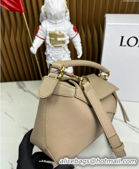 Good Product Loewe Small Puzzle Edge bag in Grained Calfskin 062117 Beige 2023