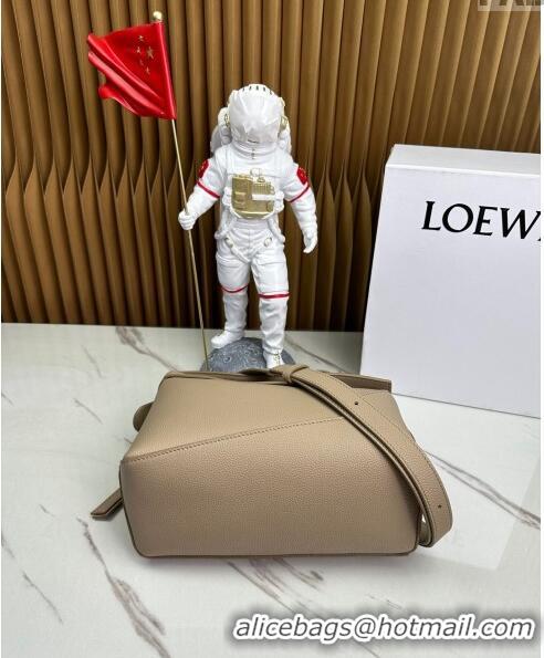 Good Product Loewe Small Puzzle Edge bag in Grained Calfskin 062117 Beige 2023