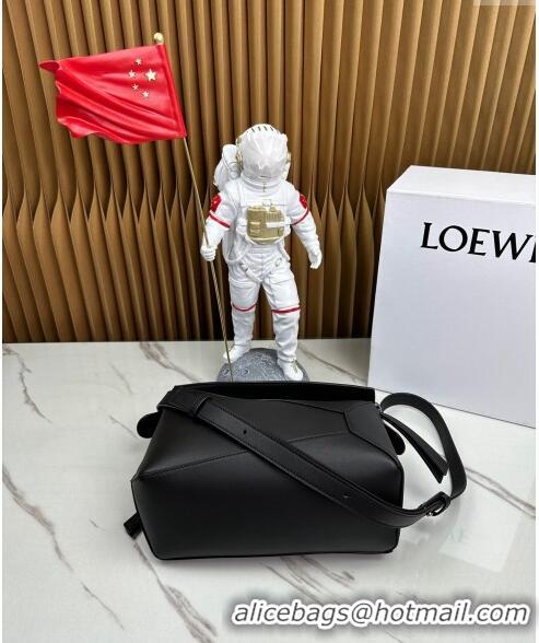 New Style Loewe Small Puzzle Edge bag in Classic Calfskin 062117 Black 2023