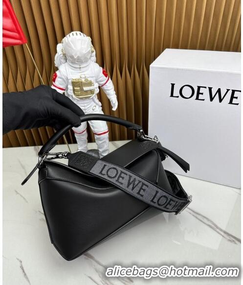 New Style Loewe Small Puzzle Edge bag in Classic Calfskin 062117 Black 2023