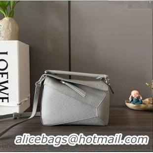 Cheapest Loewe Mini Puzzle Edge bag in Grained Calfskin 062312 Grey 2023